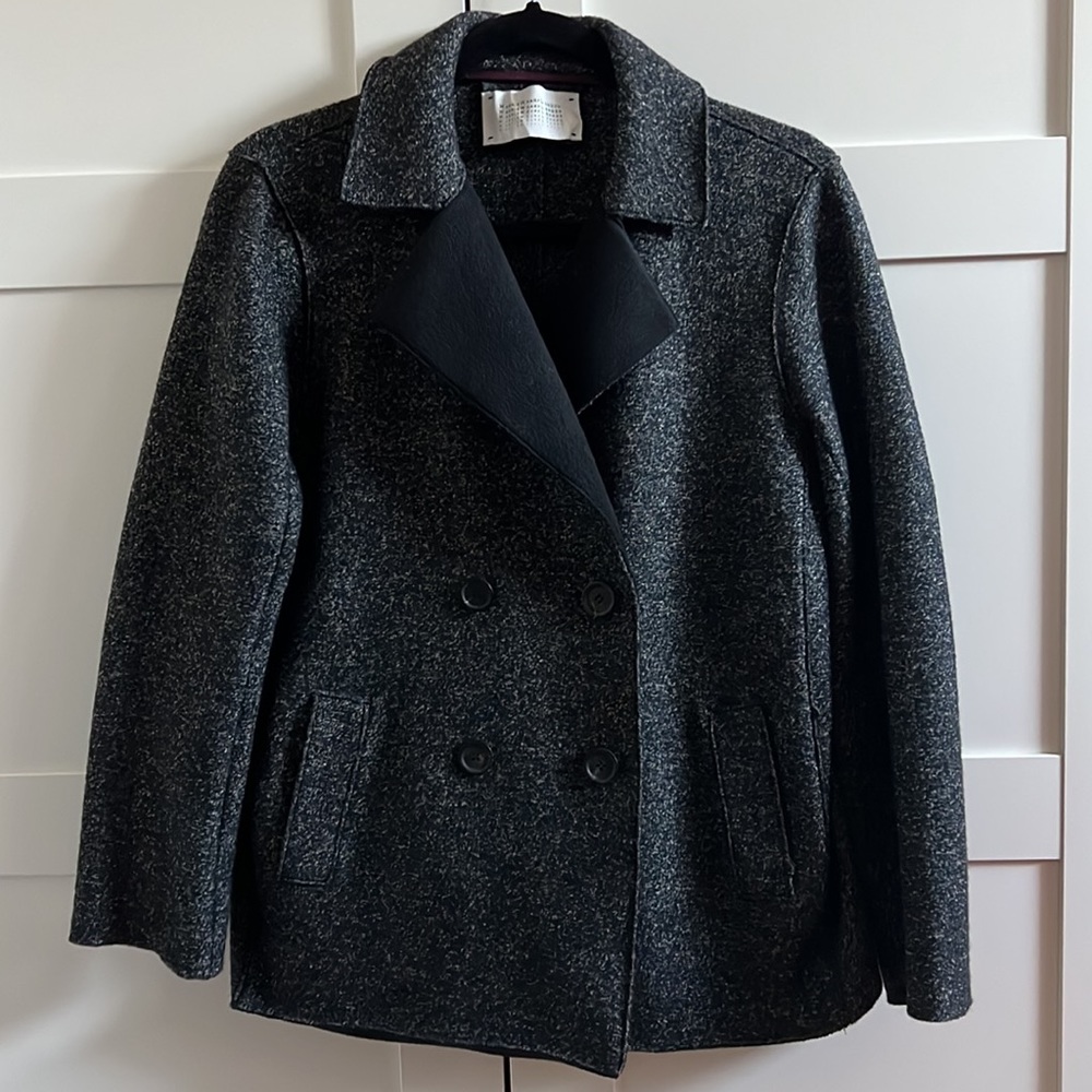 Harris Wharf London Peacoat, Charcoal/black, 44 IT/ 6 US